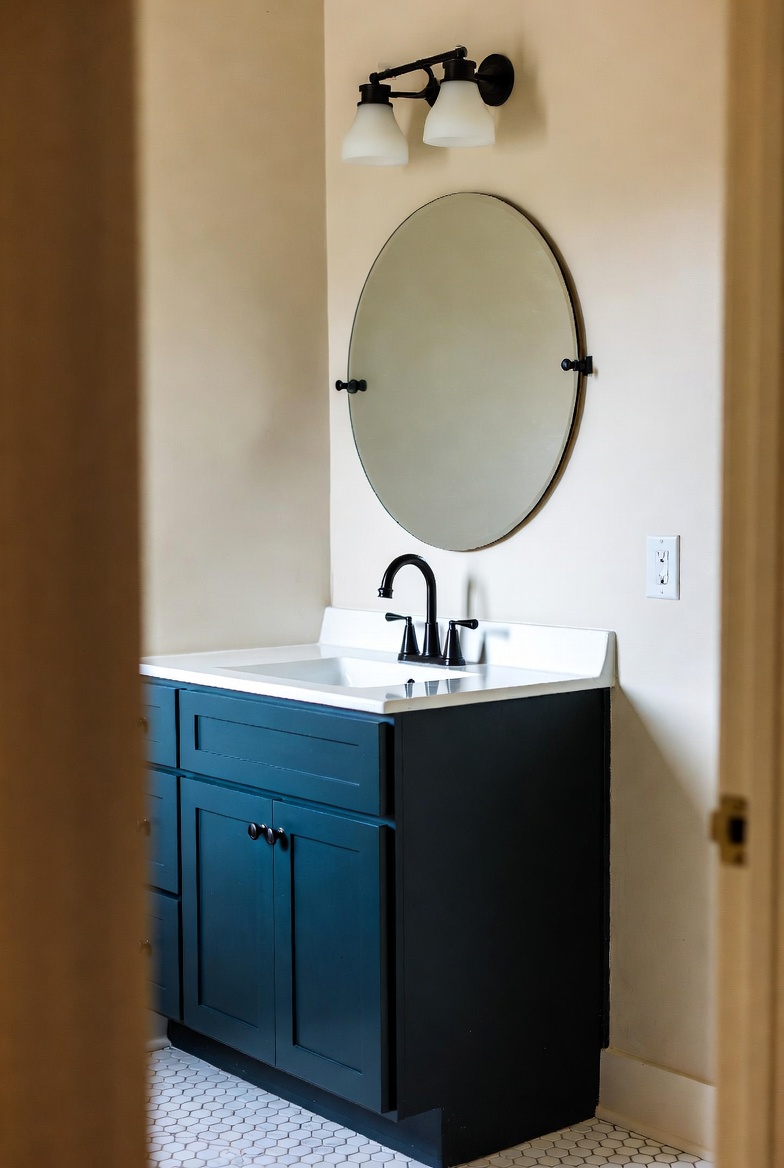 Modern half-bath remodel