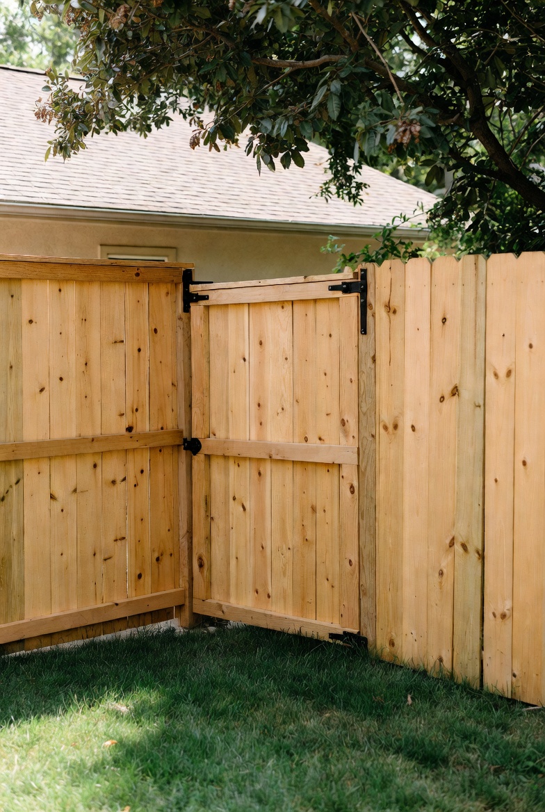 Cedar privacy fence