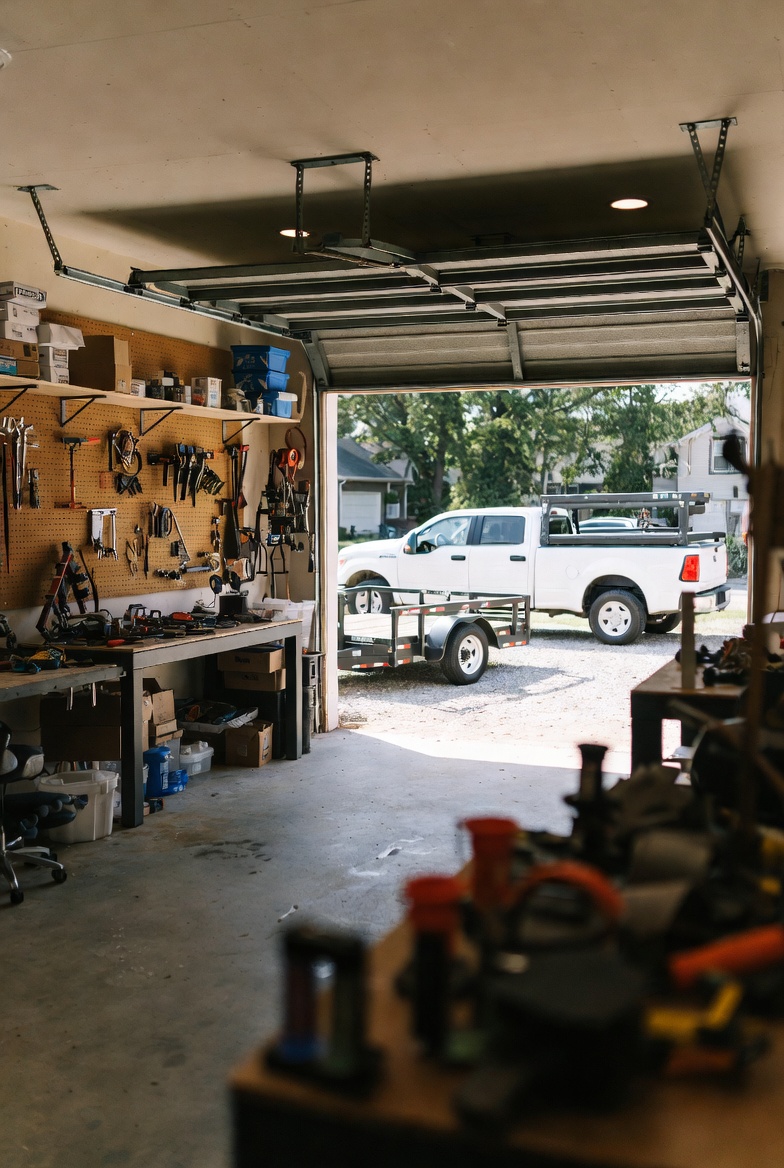 Our garage and work truck